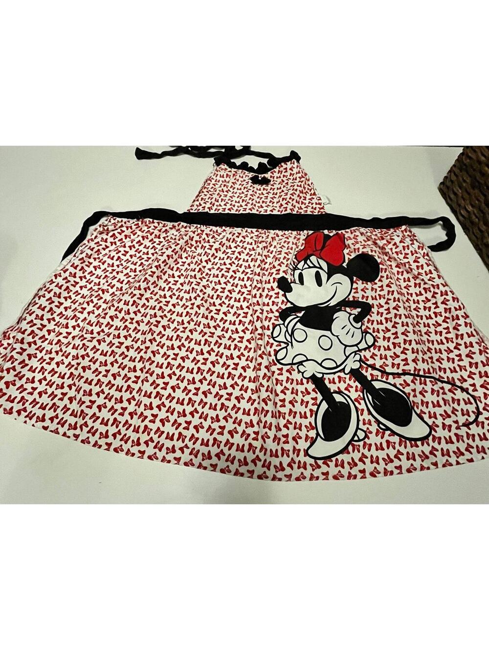 Minnie Mouse Apron Red Bows - Disney Mi. Or Mouse